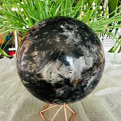 #ad 5.61LB TOP Natural black tourmaline Quartz ball carved Crystal Sphere Healing $171.00