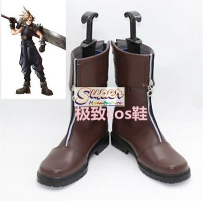 #ad Final Fantasy VII Cloud Strife Boot Party Shoes Cosplay Boots Custom made $41.00