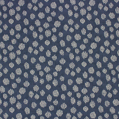 #ad 100% Cotton Ikat Blue Dots 2 Yard Precut Fabric Home Office Decoration $11.78