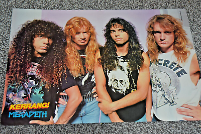 #ad MEGADETH RATT band A3 size glossy mag DOUBLE SIDED art poster GBP 3.99