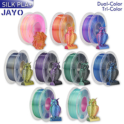 #ad JAYO 1.75mm SILK PLA 3D Printer Filament Dual Color Tri Color Shiny 1.1KG FDM $20.99