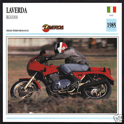#ad 1985 Laverda RGS1000 981cc Superbike Motorcycle Photo Spec Sheet Info Card $2.36