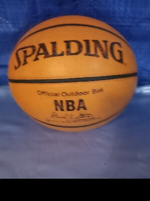 #ad Vtg Spalding NBA David J. Stern Official Outdoor Leather Basketball $45.00
