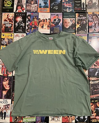 #ad Y2K Ween Band Tour Shirt Fall 2003 Rock Rare Tee Alternative 90s Green Obscure $119.99