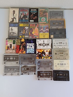 #ad Lot of 26 Vintage Hip Hop amp; Rap Music Cassettes Preowned $46.80