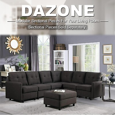 #ad #ad Sectional Sofa Set L Shaped Couch Living Room Convertible Indoor Modular NEW $155.99