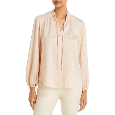 #ad Chenault Womens Textured Smocked Shimmer Blouse Top BHFO 0770 $7.99