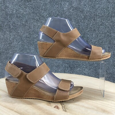 #ad Clarks Collection Sandals Womens 7 M Alto Madi Wedge Slingback 26105187 Brown $24.29