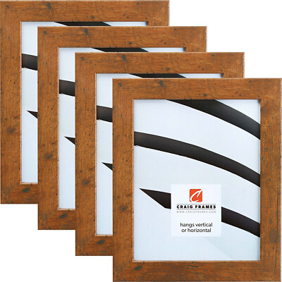 #ad Craig Frames Bauhaus 1.25quot; Modern Light Walnut Brown Picture Frame 4 Pack $145.99
