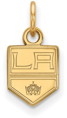 #ad 14K Yellow Gold NHL Los Angeles Kings X Small Pendant by LogoArt $202.91