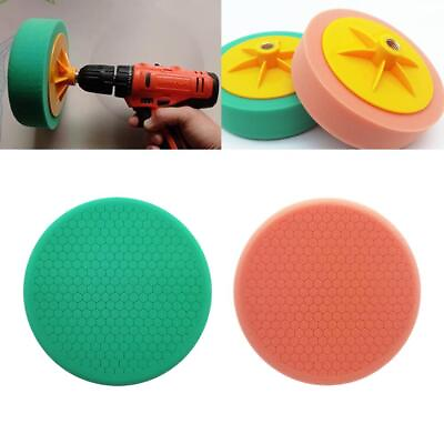 #ad Honeycomb style sponge polishing disc with support Automotive paint repair#x27; $3.90