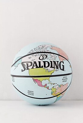 SPALDING Basketball Globe Earth Blue Ocean Urban Outfitters. Regular Adult Size $55.25