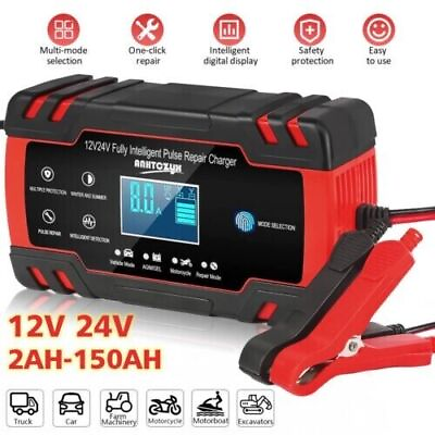 #ad 12V 24V Fully Automatic Smart Car Battery Charger Maintainer Trickle Charger US $18.99