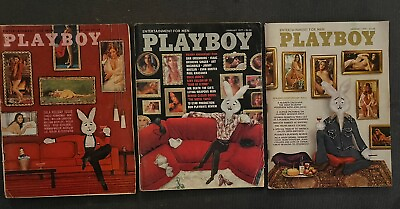 #ad Lot Of 3 Vintage Playboy Holiday Gala Special Magazines Jan 1963 75 77 Rare $35.50