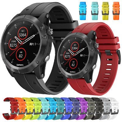 #ad Quick Silicone Band Strap For Garmin Forerunner 935 945 Approach S60 Epix 2nd $8.59