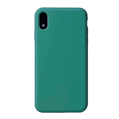 #ad iPhone XR Emerald Green Silicone Protective Case Fast Free USA Shipping $5.50