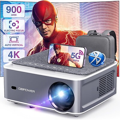 #ad DBPOWER 4K Projector 900 ANSI HD 1080P 5G WiFi Bluetooth Video Home Theater $181.99
