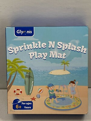 #ad Glymnis 66 inch Sprinkle and Splash Play Mat. Children#x27;s Outdoor Water Toy $21.99