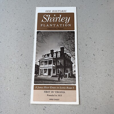 #ad Shirley Plantation James River Charles City Brochure 1960s Virginia VA 1613 $16.13