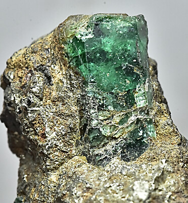 #ad Natural Top Green Emerald Crystal On Pyrite Matrix From Panjshir Afghan141 Carat $399.99