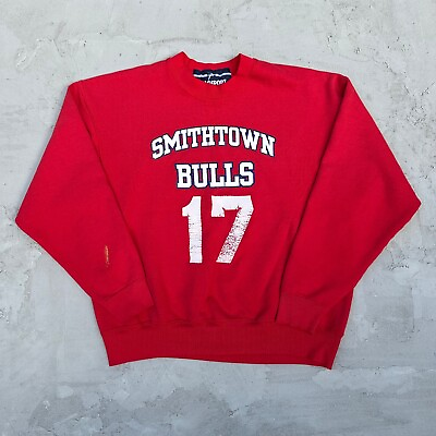#ad Vintage Smithtown Bulls 17 Red Sweatshirt $24.99