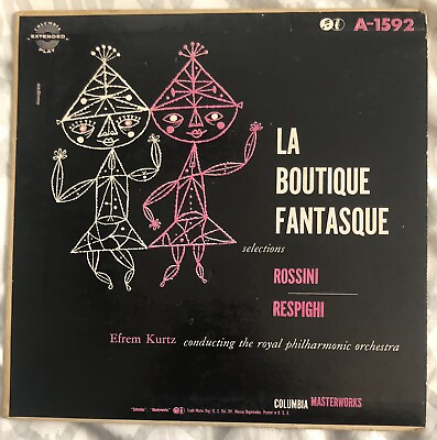 #ad Vintage Record quot;La Boutique Fantasquequot; Royal Philharmonic 45RPM Rossini Respighi $12.98