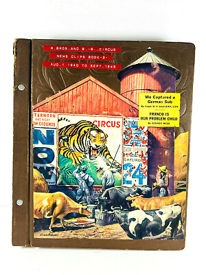 #ad Vintage Carnival Circus Scrapbook #8 Ringling Bros Barnum Bailey Fire 1940#x27;s $449.99