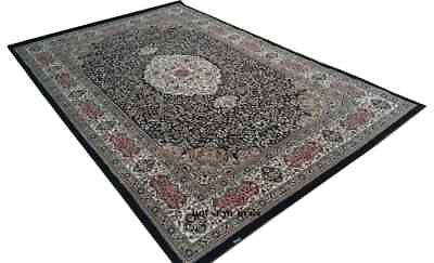#ad Turkish Black Ultra Soft Rug 2x6 3x5 4x6 5x7 6x9 8x11 9x12 Machine Made Carpet $340.99