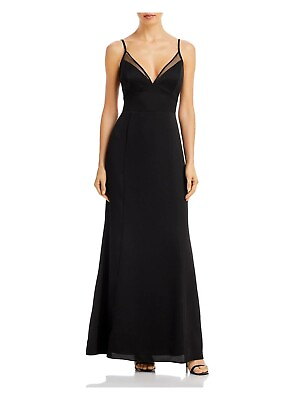 #ad Aqua BLACK Women#x27;s V Neck Evening Dress US 4 $118.77
