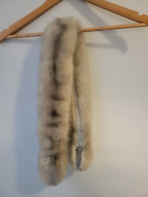#ad VTG Siberian Fur Store 34quot; X 3quot; Clip On Scarf Collar Stole Made In Hong Kong $59.00