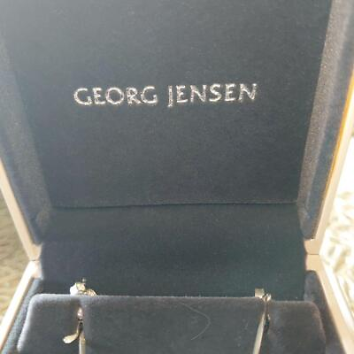 #ad Georg Jensen VIVIANNA Earrings Torun Dewdrop Silver 5.5cm Onyx Ladies Authentic $616.46
