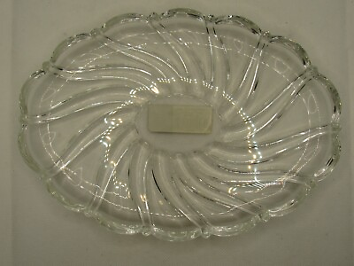 #ad Mikasa Peppermint Clear Sweet Serving Dish Plate Size 9 1 2quot; Germany SA 972 347 $14.95
