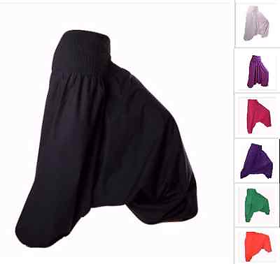 #ad Men amp; Women Harem Pants Cotton Baggy Yoga Afgani Geni Indian Aladdin Trouser $15.38