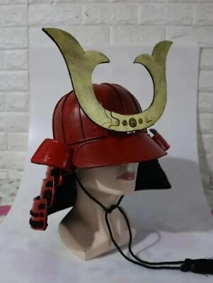 #ad Halloween Medieval leather Samurai Kabuto helmet Larp cosplay Japanese helmet $197.99