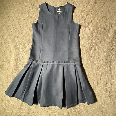 #ad Wonder Nation School Dress Pleated Uniform Size 14 Navy Blue Girl#x27;s $6.00