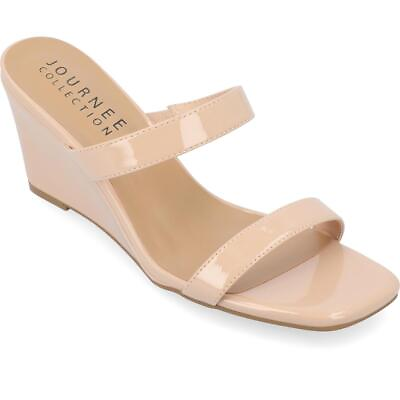 #ad Journee Collection Womens Pink Wedge Sandals Shoes 7.5 Medium BM BHFO 7389 $51.50