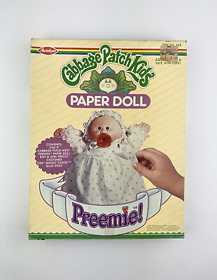 #ad NEW Vintage 1984 Cabbage Patch Kids Paper Dolls Preemie Unopened NOS $21.99