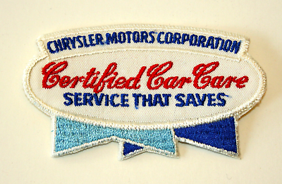 #ad 3 Vintage Chrysler Motors Certified Car Care Cloth Service Patch New NOS 1960s $27.99