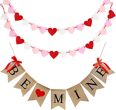 #ad Valentines Day Decor Valentines Decorations Banner Valentines Day Burlap Banne $18.72