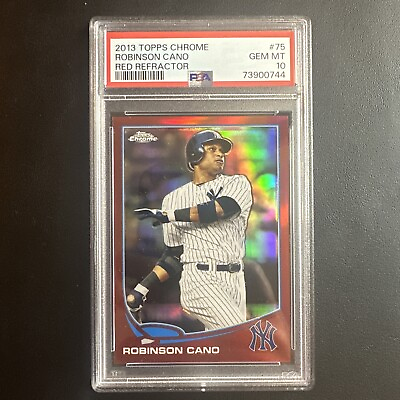 #ad 2013 Topps Chrome Robinson Cano Red Refractor PSA 10 20 25 $75.00
