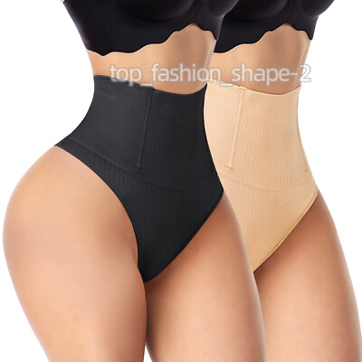 #ad Women Seamless Tummy Control Pants Thong Shapewear Shaper Underwear G String $12.99