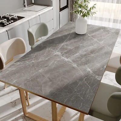 #ad Marble Pattern TableclothDecor Desk Mat Waterproof Leather Table Linen Protector $144.03