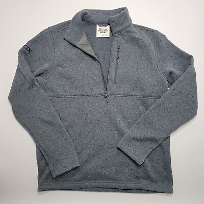 #ad MARMOT Men#x27;s L Onyx Gray Drop Line 1 2 Zip Pullover Knit Sweatshirt $24.50