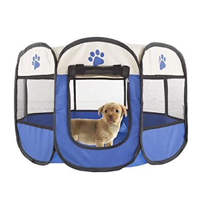 #ad Pop Up Pet Playpen 26 Inch Indoor and Outdoor Dog Kennel with Carrying Bag ... $42.49