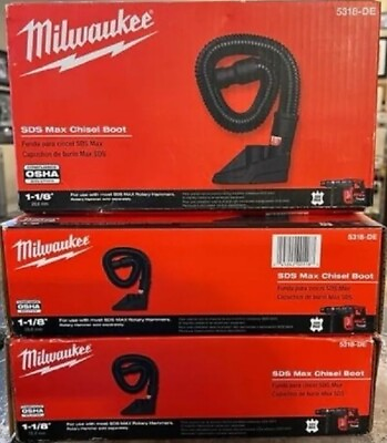 #ad LOT OF 3 Milwaukee 5318 DE SDS Max Chisel Boot with Hose Clip Adapter $33.29