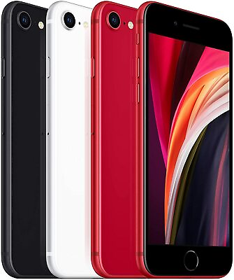 #ad Apple iPhone SE 2nd Gen 64GB 128GB 256GB Black White Red Unlocked Acceptable $109.99