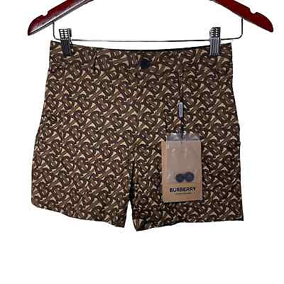 #ad New Burberry Kids monogram print tailored shorts sz 140cm 10yo $125.00