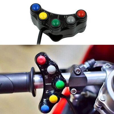 #ad 22mm Universal Motorcycle Race Bike Handlebar Switches Assembly 7 Button Array $18.99