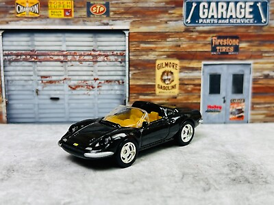 #ad 🇮🇹🇮🇹Hot Wheels Garage Ferrari Dino 246 GTS Black Real Riders C5🇮🇹🇮🇹 $26.95
