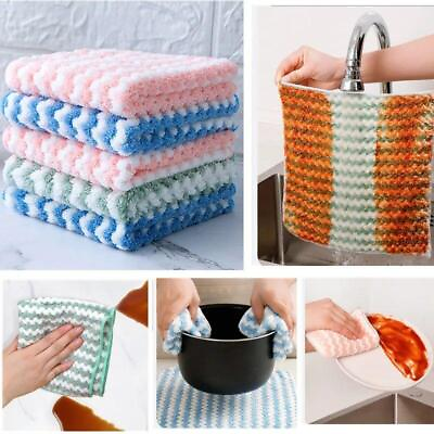 #ad thickening Household Cleaning Towel Super Absorbent Microfiber Kitchen Dish $10.99